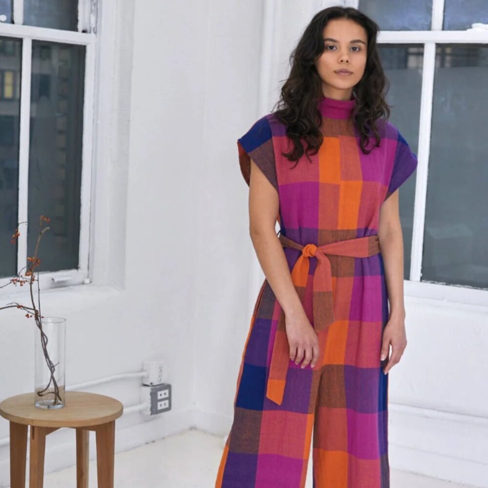 Stunning Jumpsuit Rujuta Sheth. Comfortable 100% Handloom Cotton  AURORA CHEX